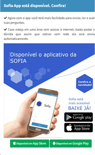 Anúncio Sofia App